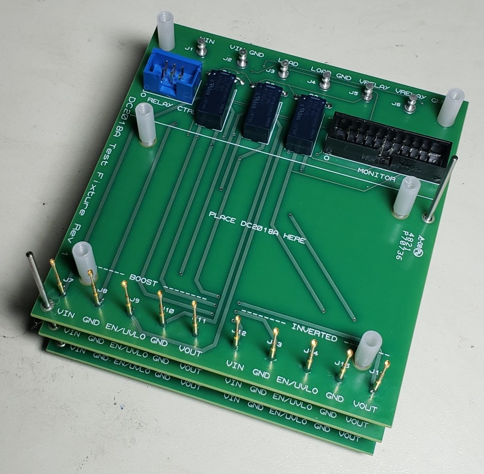 Image of a printed circuit board test fixture